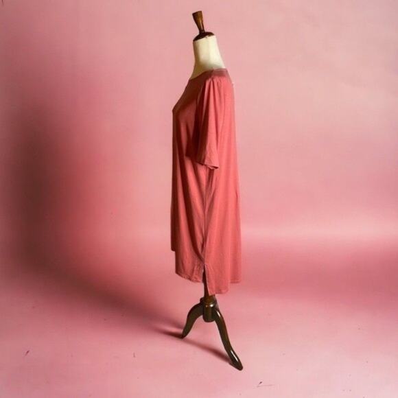 Eileen Fisher Chutney Fine Tencel Stretch Jersey Ballet Neck Dress Short Sleeve - Picture 6 of 8